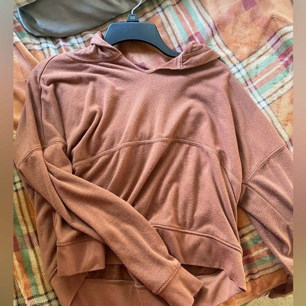 Cropped copper lightweight forever 21 hoodie